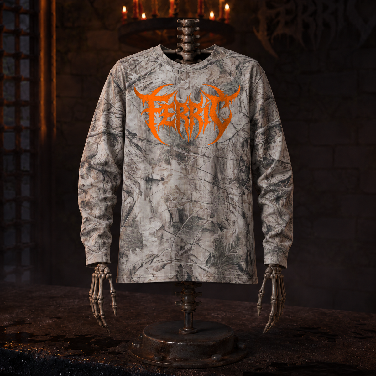 Ferric Logo | Camo Waffle Shirt